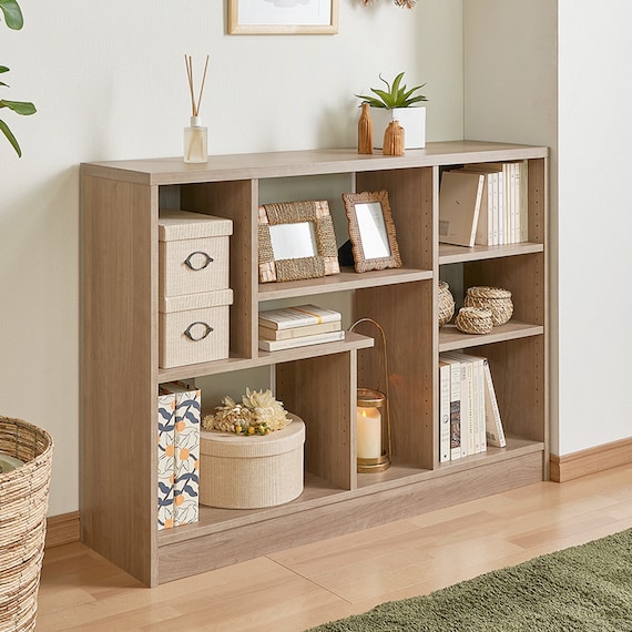 ツートンオープンシェルフ(幅118cm SLRW SBR) 2枚目画像