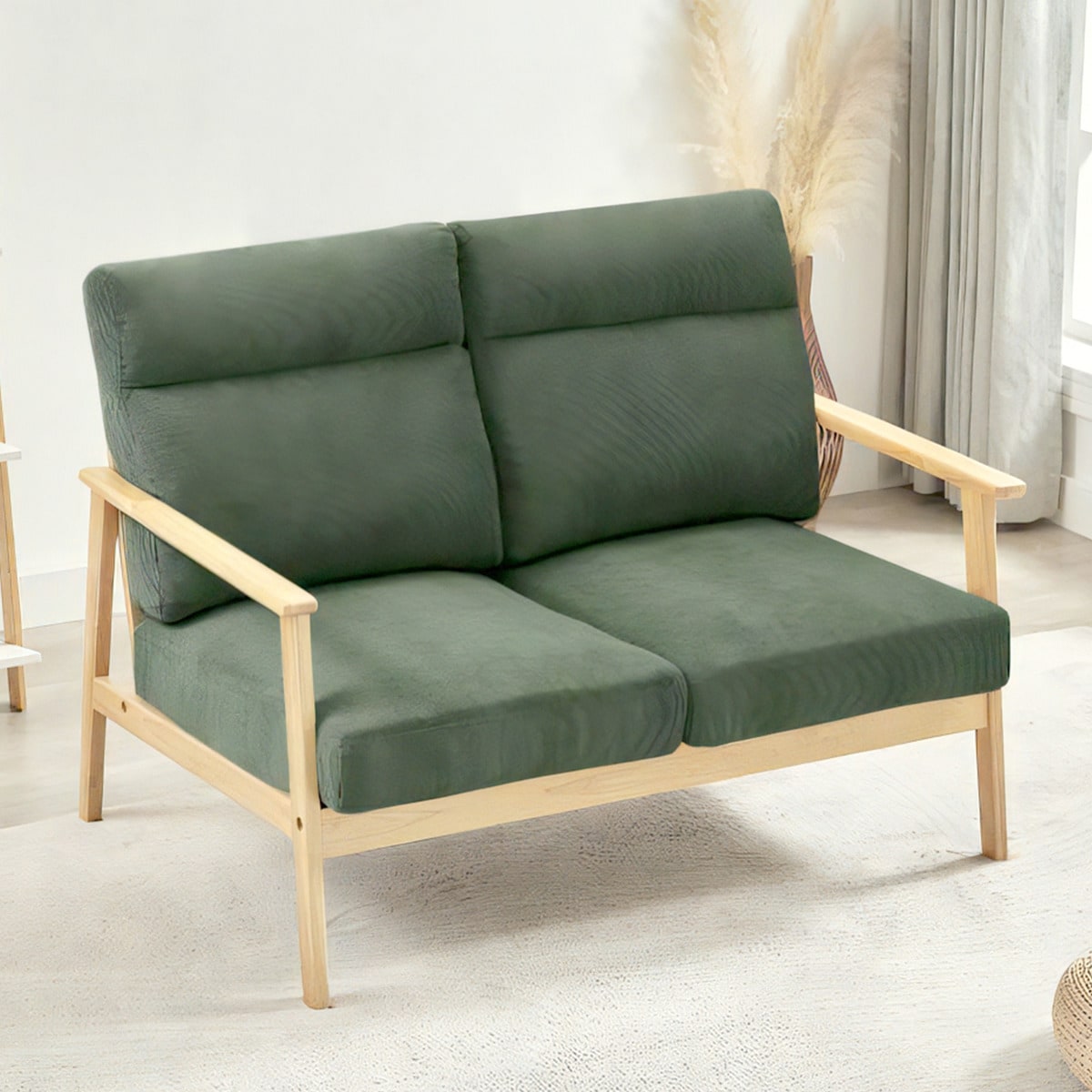 2人掛け 北欧風コーデュロイソファ (AX-1820 GR) | ニトリネット【公式