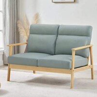 2人掛け北欧風ソファ 合皮タイプ (AX-1820 GR)