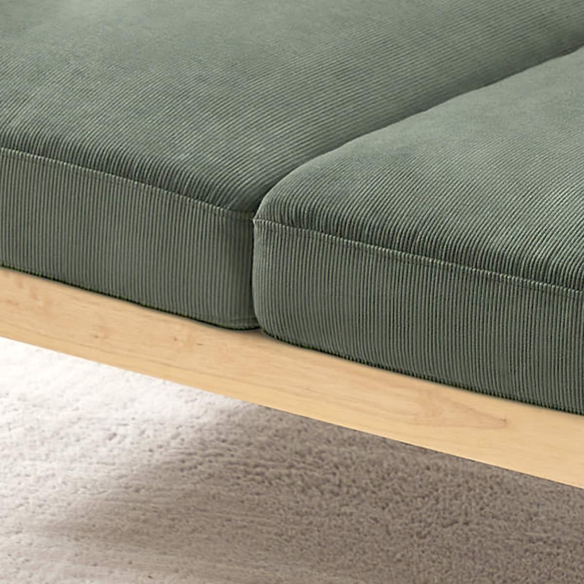 3人掛け 北欧風コーデュロイソファ (AX-1820 GR) | ニトリネット【公式