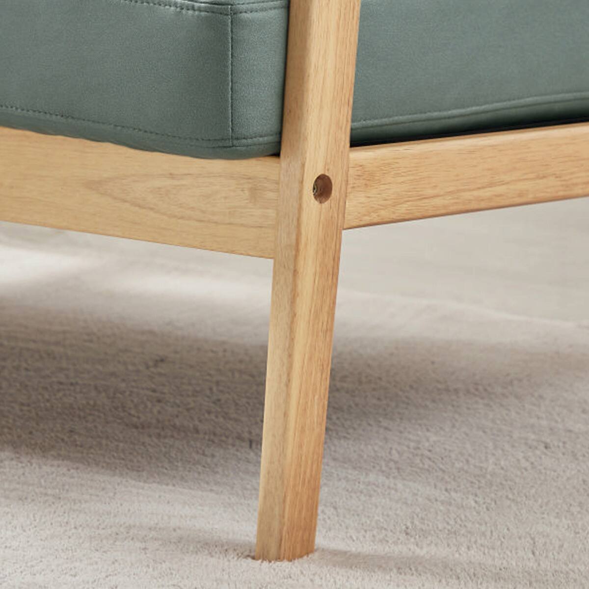 3人掛け北欧風ソファ 合皮タイプ (AX-1820 GR) | ニトリネット【公式