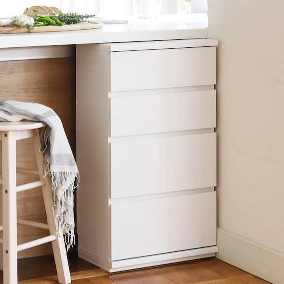 カウンター下収納 引出しタイプ (PTS 幅45cm WH) 1枚目画像