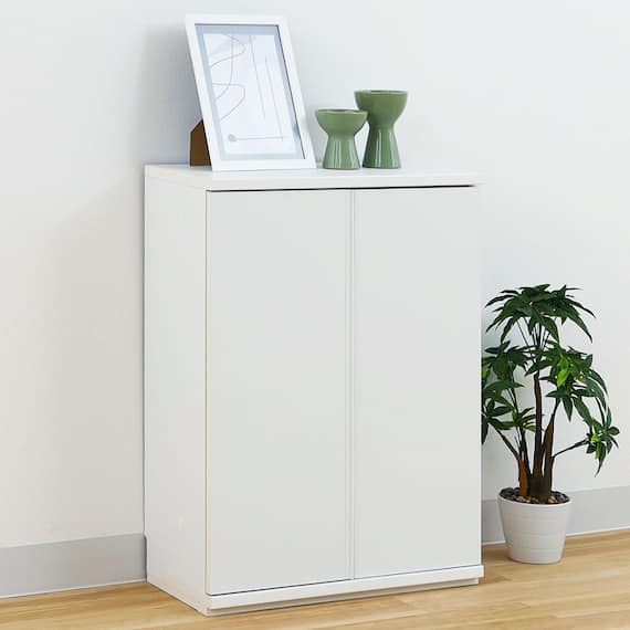 カウンター下収納 扉タイプ (PTS 幅60cm WH) 1枚目画像