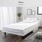 セミシングル 棚付きすのこベッドとマットレスセット (MRS ホワイト / RRS ポケットコイル) 2枚目画像