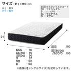 セミシングル 棚付きすのこベッドとマットレスセット (MRS ホワイト / RRS ポケットコイル) 29枚目画像