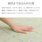 コットンタッチのふんわり北欧柄ラグ (180×180cm グリーン) 4枚目画像