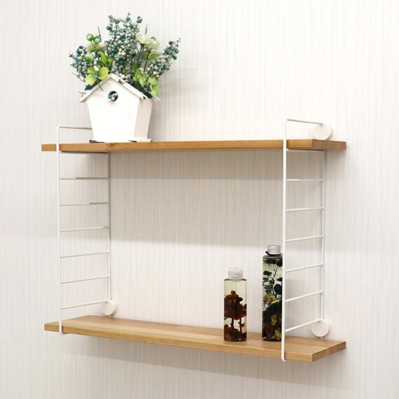 ワイヤーウォールシェルフ 幅60cm ロング (FR ホワイト) 1枚目画像