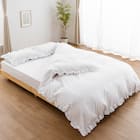 フリル付き寝具カバー4点セット D/WH 12枚目画像