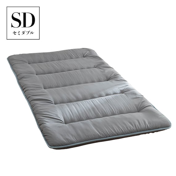 【国産】6つ折り三層敷布団 SD CGY(120×200cm) 1枚目画像