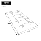 【国産】6つ折り三層敷布団 SD CGY(120×200cm) 10枚目画像