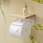 トイレットペーパーホルダー (シングル ナチュラル/ホワイト) 1枚目画像