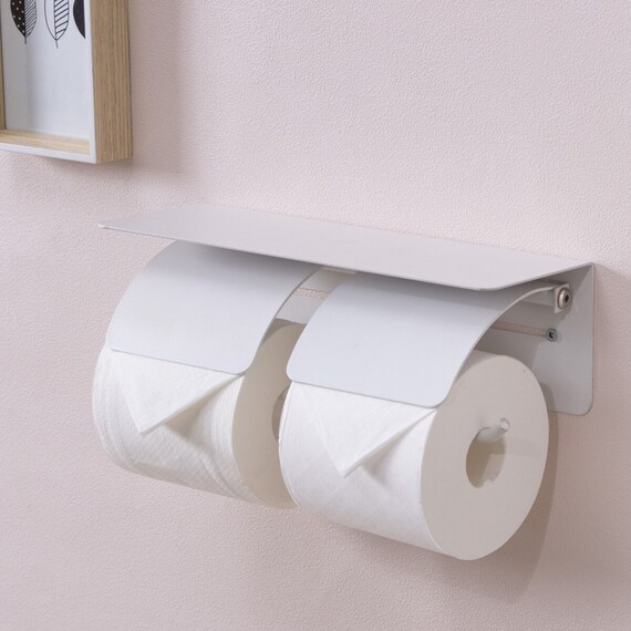 トイレットペーパーホルダー (ダブル ホワイト) 1枚目画像