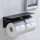 トイレットペーパーホルダー (ダブル ブラック) 1枚目画像