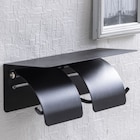 トイレットペーパーホルダー (ダブル ブラック) 4枚目画像