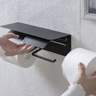 トイレットペーパーホルダー (ダブル ブラック) 6枚目画像