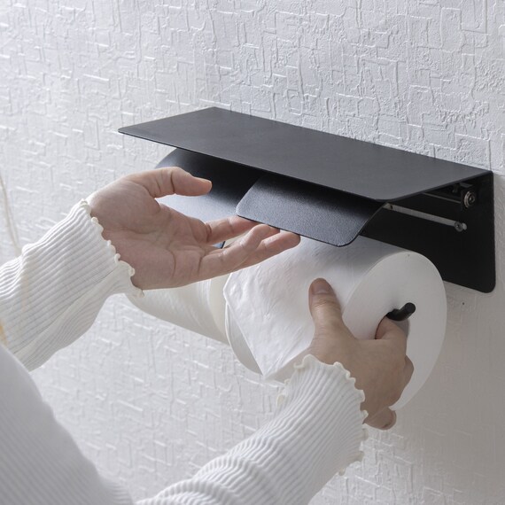 トイレットペーパーホルダー (ダブル ブラック) 7枚目画像