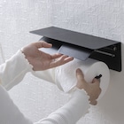 トイレットペーパーホルダー (ダブル ブラック) 7枚目画像