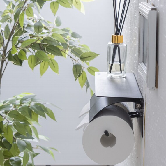 トイレットペーパーホルダー (ダブル ブラック) 8枚目画像