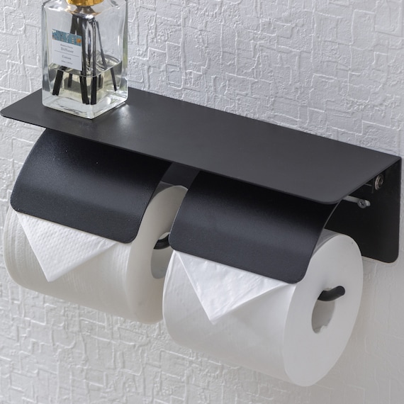 トイレットペーパーホルダー (ダブル ブラック) 9枚目画像