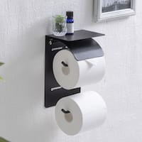 トイレットペーパーホルダー (ツイン ブラック)