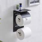 トイレットペーパーホルダー (ツイン ブラック) 1枚目画像