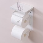 トイレットペーパーホルダー (ツイン マーブル/ホワイト) 1枚目画像