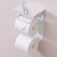 トイレットペーパーホルダー (ツイン マーブル/ホワイト)