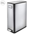 キャスター付きステップ式ゴミ箱(45L 9377 シルバー) 1枚目画像