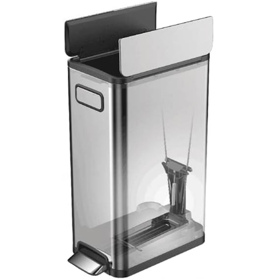 キャスター付きステップ式ゴミ箱(45L 9377 シルバー) 3枚目画像