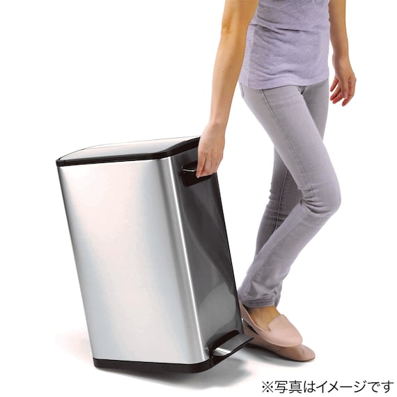 キャスター付きステップ式ゴミ箱(45L 9377 シルバー) 5枚目画像