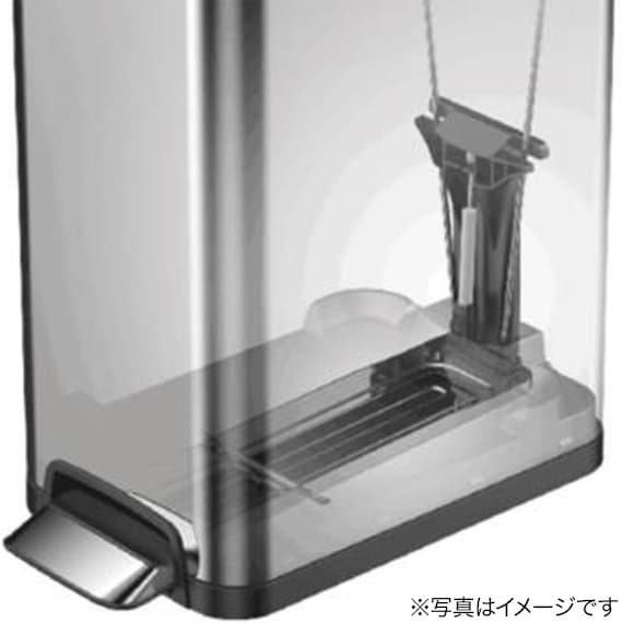 キャスター付きステップ式ゴミ箱(45L 9377 シルバー) 8枚目画像