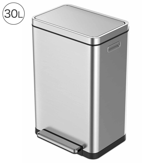 ステップ式ゴミ箱(防臭タイプ 30L 9368 シルバー) 1枚目画像