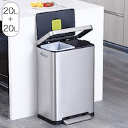 ステップ式分別ゴミ箱(防臭タイプ 20L+20L 9368)