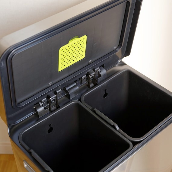 ステップ式分別ゴミ箱(防臭タイプ 20L+20L 9368 シルバー) 4枚目画像