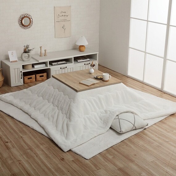 韓国風こたつ薄掛布団 205×205cm(LPC WH) 1枚目画像
