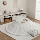 韓国風こたつ薄掛布団 185cm丸型(LPC WH) 1枚目画像
