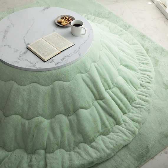 韓国風こたつ薄掛布団 200cm丸型(LPC GR) 4枚目画像