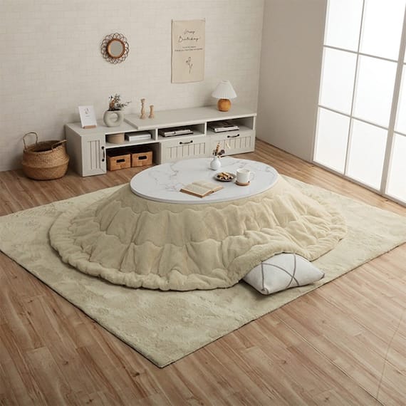 韓国風こたつ薄掛布団 185×225cm楕円(LPC BE) 1枚目画像