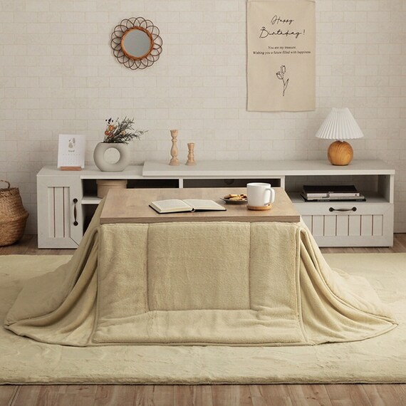 韓国風省スペースこたつ掛布団 160×160cm(LPC BE) 1枚目画像