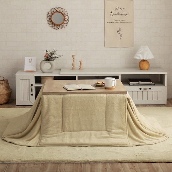 韓国風省スペースこたつ掛布団 160×160cm(LPC BE) 1枚目画像