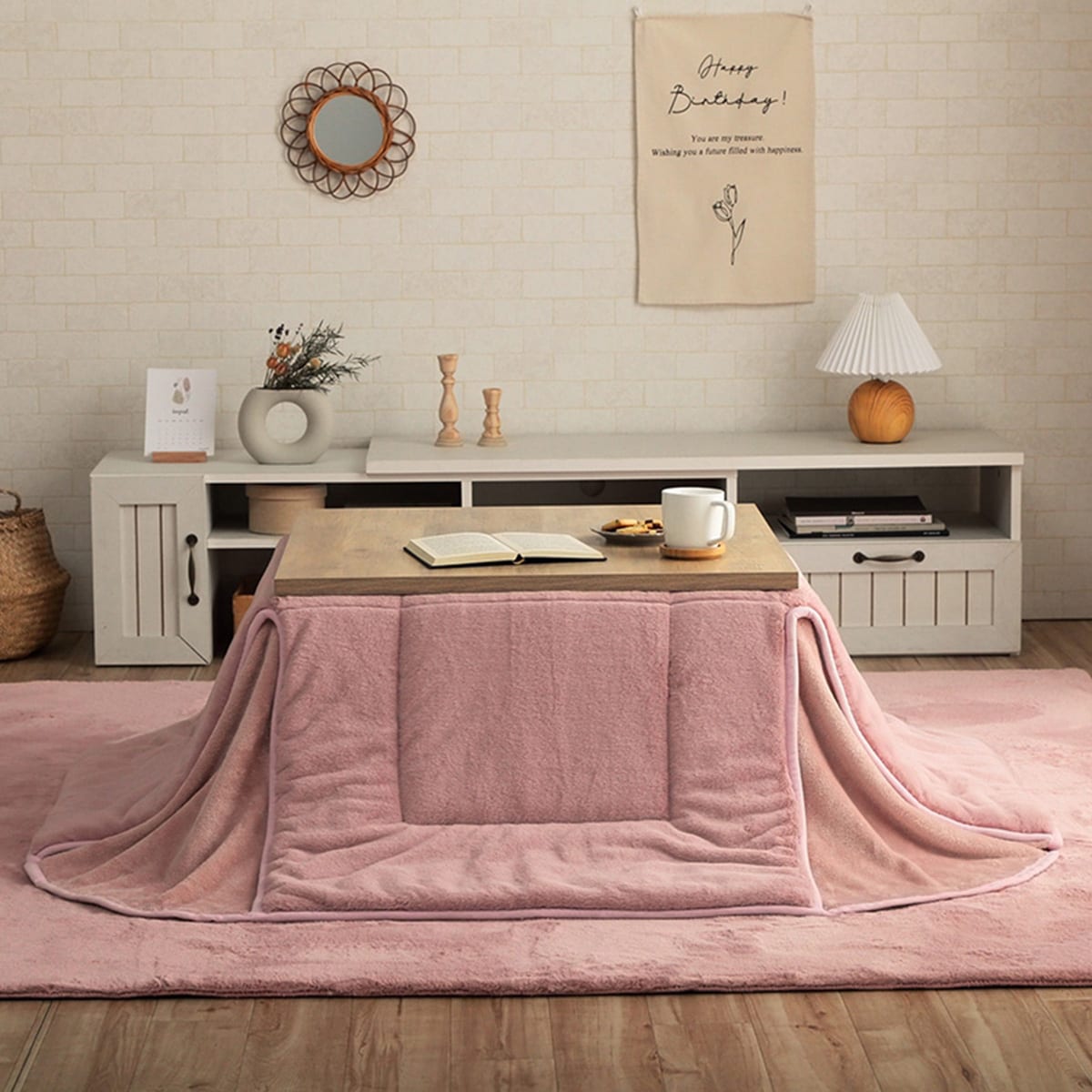 韓国風省スペースこたつ掛布団 170×170cm(LPC PI) | ニトリネット