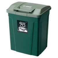 屋外用ハンドル付ダストボックス70L　グリーン