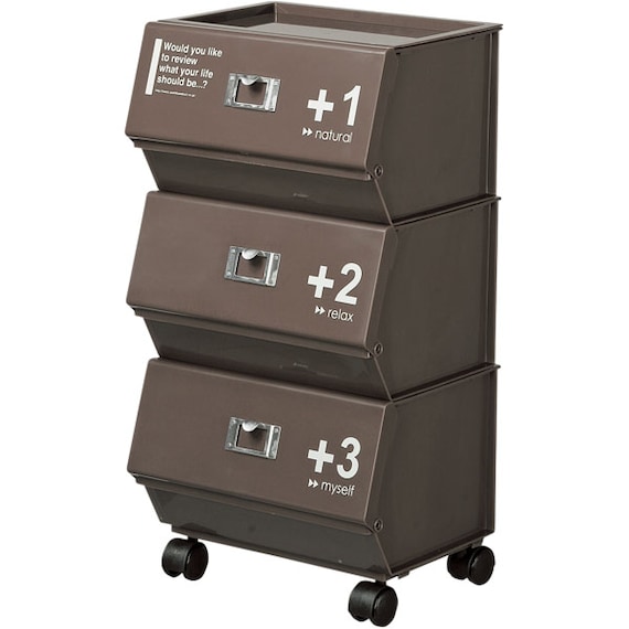 3段ジョイントラック カフェ63H(ブラウン) 1枚目画像