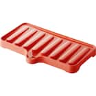 排水できる防汚・抗菌加工スリム水切りドレイナー(リベラリスタ 38×24cm レッド) 1枚目画像