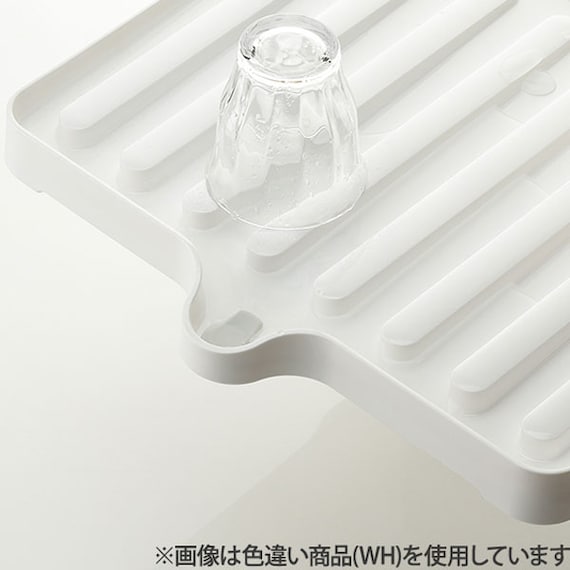 排水できる防汚・抗菌加工スリム水切りドレイナー(リベラリスタ 38×24cm レッド) 4枚目画像