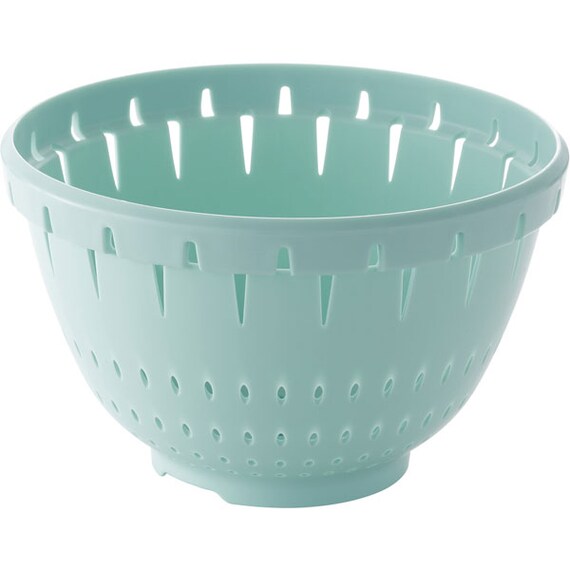 食洗機・電子レンジ対応 防汚・抗菌加工ざるS(リベラリスタ 17cm ブルーグリーン) 1枚目画像