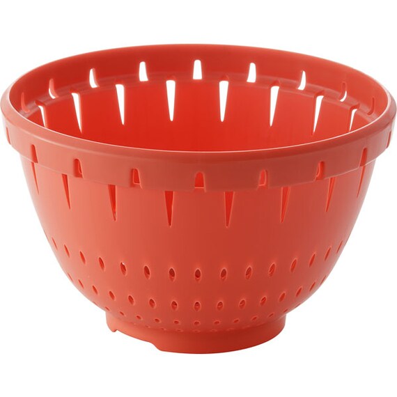 食洗器・電子レンジ対応 防汚・抗菌加工ざるS(リベラリスタ 17cm レッド) 1枚目画像