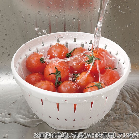 食洗器・電子レンジ対応 防汚・抗菌加工ざるS(リベラリスタ 17cm レッド) 2枚目画像