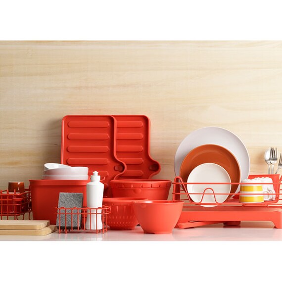 食洗器・電子レンジ対応 防汚・抗菌加工ざるS(リベラリスタ 17cm レッド) 5枚目画像
