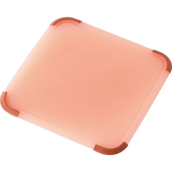 滑り止め付きAg抗菌加工まな板(28cm×28cm レッド) 1枚目画像